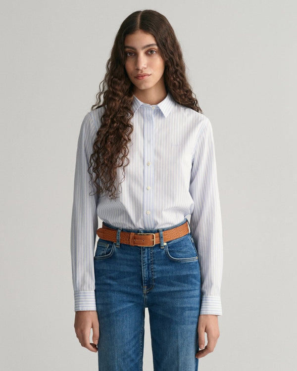 Regular Fit Striped Poplin Shirt