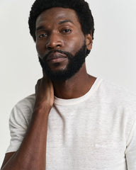 LINEN SS TSHIRT Beige / S