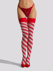 Ann Summers Christmas Candy Cane Bow Hold Ups