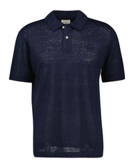 LINEN SS POLO Blue / S