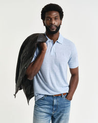 LINEN SS POLO Blue / S