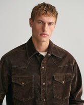 Gant Oversized Flocked Velvet Rodeo Shirt