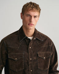 Gant Oversized Flocked Velvet Rodeo Shirt