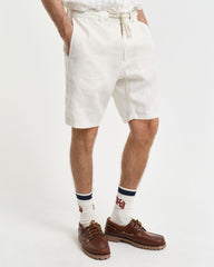 RELAXED LINEN DS SHORTS Beige / S