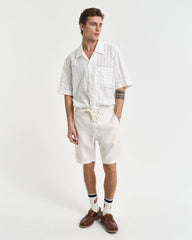 RELAXED LINEN DS SHORTS Beige / S