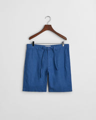 RELAXED LINEN DS SHORTS Blue / S