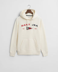 GRAPHIC SWEAT HOODIE Beige / S