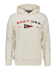 GRAPHIC SWEAT HOODIE Beige / S