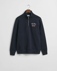 GRAPHIC HALF ZIP Blue / S