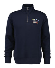 GRAPHIC HALF ZIP Blue / S