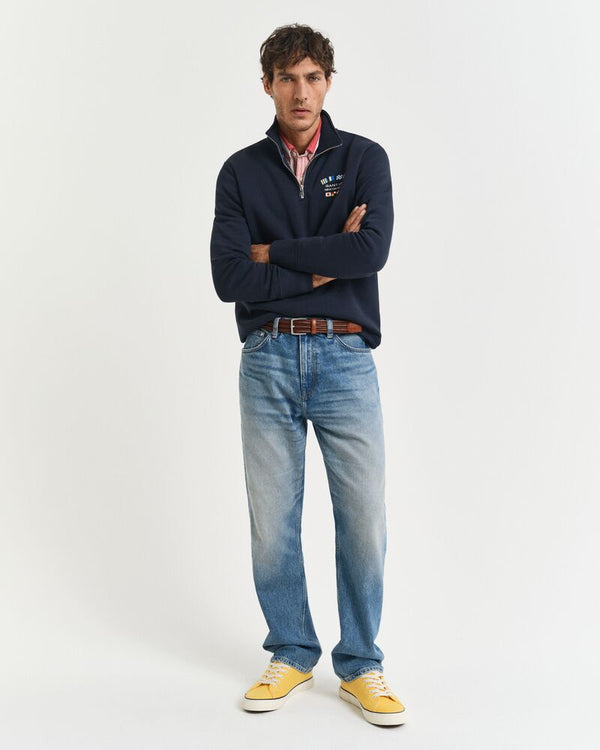 GRAPHIC HALF ZIP Blue / S