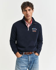 GRAPHIC HALF ZIP Blue / S