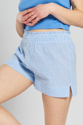 Peachaus Lomandra Striped Woven Cotton Shorts