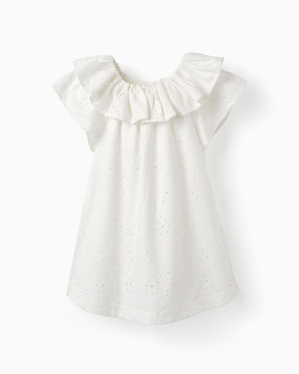 Dress With English Embroidery For Girls