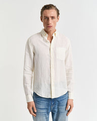 REG GMNT DYED LINEN SHIRT Beige / S