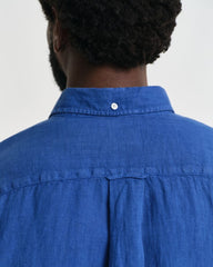 REG GMNT DYED LINEN SHIRT Blue / S