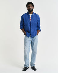REG GMNT DYED LINEN SHIRT Blue / S