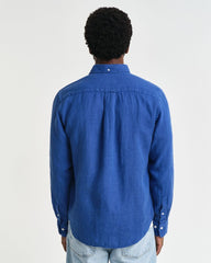 REG GMNT DYED LINEN SHIRT Blue / S