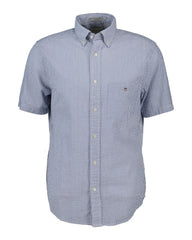 REG SEERSUCKER STRIPE SS SHIRT Blue / S