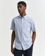 REG SEERSUCKER STRIPE SS SHIRT Blue / S