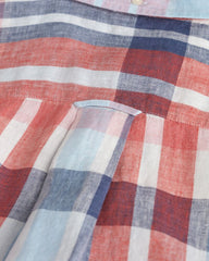 REG LINEN MADRAS SS SHIRT Red / S