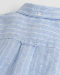 REG LINEN STRIPE SHIRT Blue / S