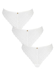 KBX 3 Pack Lace High Leg Brief