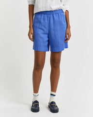 Relaxed Fit Linen Blend Pull-On Shorts
