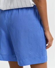 Relaxed Fit Linen Blend Pull-On Shorts