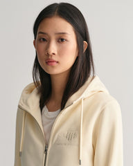 REG TONAL SHIELD ZIP HOODIE Beige / S