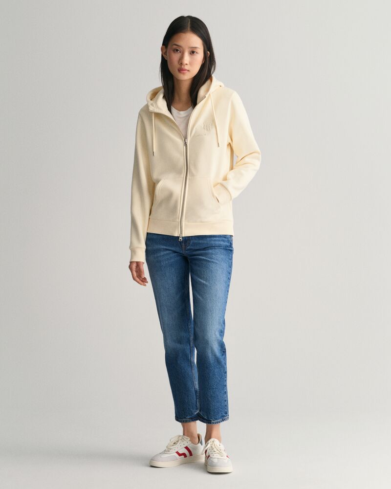 REG TONAL SHIELD ZIP HOODIE Beige / S