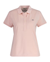 SLIM SHEILD CAP SLEEVE PIQUE POLO Pink / S