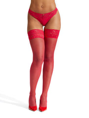 Ann Summers Lace Top Glossy Hold Ups