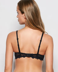 La Senza Push Up Bra with Allover Lace in Black