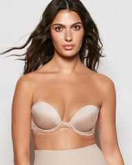 La Senza Strapless Pushup Plunge Bra Nude / 34B