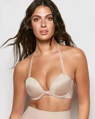 La Senza Strapless Pushup Plunge Bra Nude / 34B