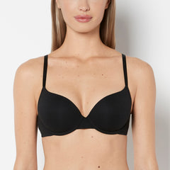 Smooth Lightly Lined Demi Bra in Tuxedo