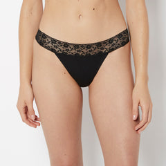 hong Panty With Lace Trim in Tuxedo