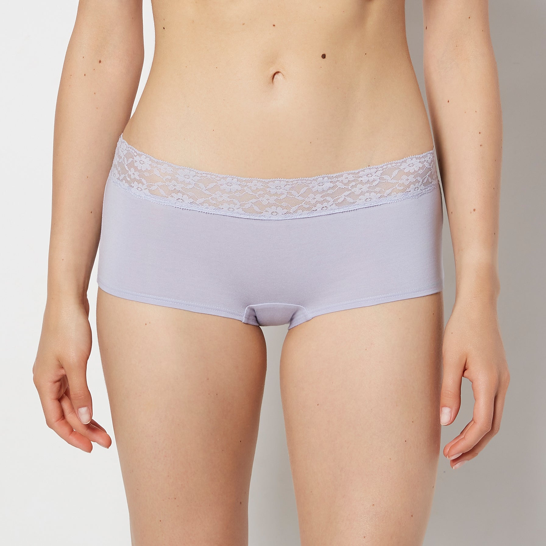 La Senza Boyshort Panty With Lace Trim
