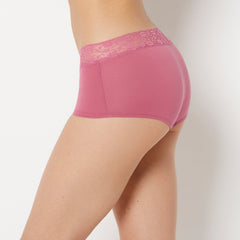 La Senza Boyshort Panty With Lace Trim