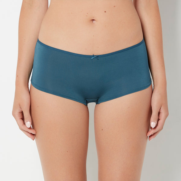La Senza Ultrasoft Boyshort Panty with Bow Detail in Legion Blue