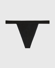 La Senza G-String Panty With Vanishing Trim In Tuxedo Black