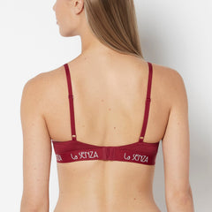 La Senza Lightly Lined Demi Cotton bra in Plum Rose