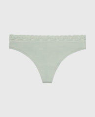 La Senza Ultrasoft Modal Cheeky Thong Panty with Lace Trim