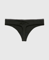 La Senza Low Rise thong In Microfiber with Ribbon Detailing