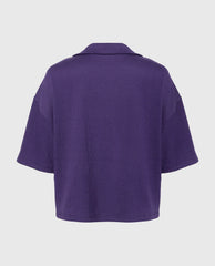 La Senza Casual Sleep Short Sleeve Textured Knit Button Down