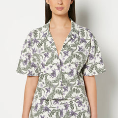 La Senza Casual Sleep Short Sleeve Textured Knit Button Down