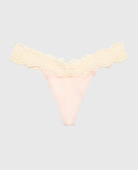 La Senza Diva Thong Panty with Timeless Lace Trim
