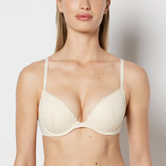 La Senza Push Up Bra with Poetic Lace in Pearled Ivory