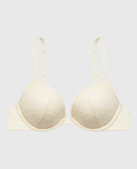 La Senza Push Up Bra with Poetic Lace in Pearled Ivory